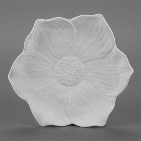 Ready To Paint Ceramic Bisque Blooms Dinner Plate