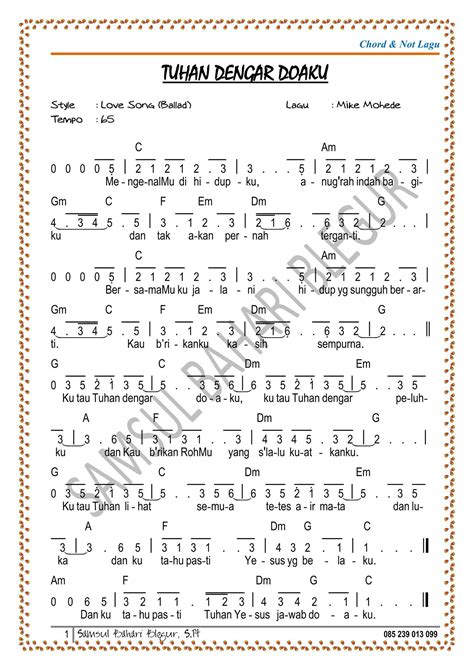 Not Angka Lagu Rohani Kristen Pdf - Kelas Sekolah