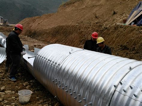 China Two Plates Assembly Corrugated Steel Pipe Culvert Manufacturers