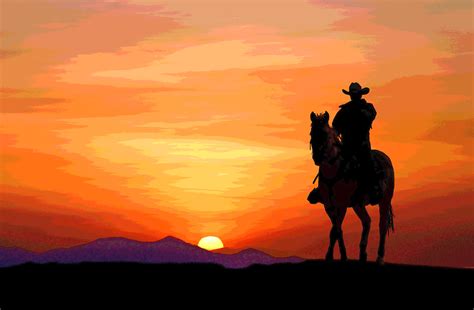 Cowboy Sunset Jim Glab Flickr