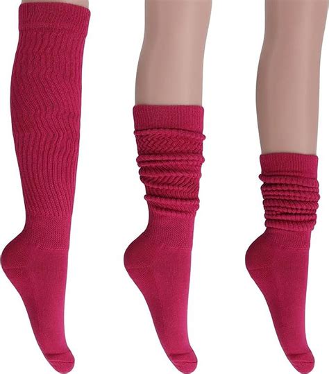 Pairs Women S Heavy Slouch Socks Shoe Size Fuchsia Walmart Com