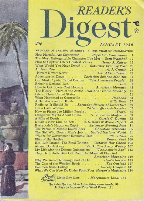 Readers Digest January 1950 At Wolfgangs