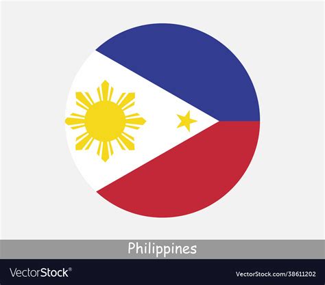 Philippines Round Circle Flag Royalty Free Vector Image