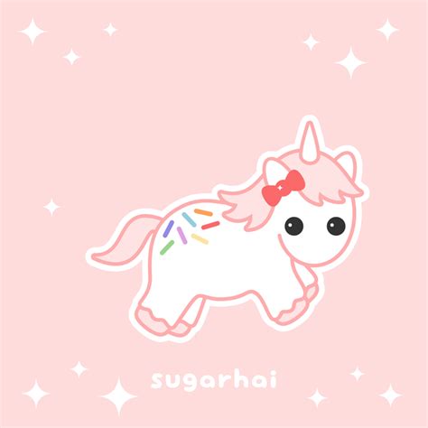 Fluffy Pink Unicorn Kawaii Unicorn Baby Unicorn Cute Drawings