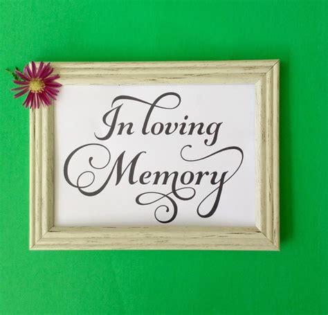 In Loving Memory Printable Wedding Sign Sign