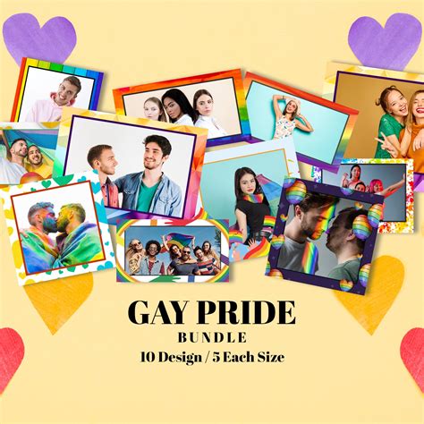 gay pride bundle 10 designs 360 photo booth template overlays firebooth