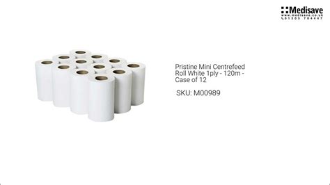 Pristine Mini Centrefeed Roll White 1ply 120m Case Of 12 M00989 Youtube
