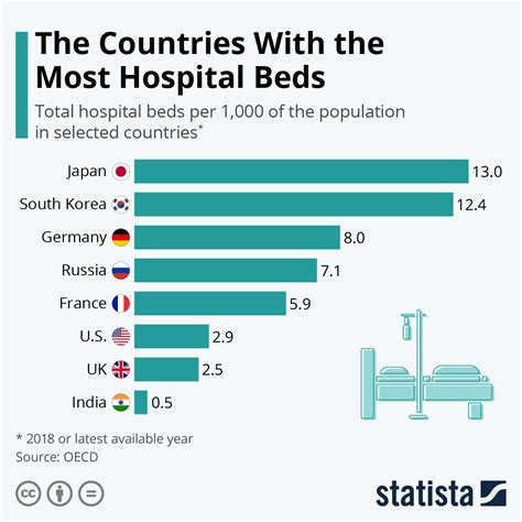 The Countries With The Most Hospital Beds Infographic
