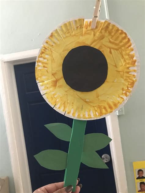 Sunflower Sunflower Crafts Paper Plate Art Preschool Crafts