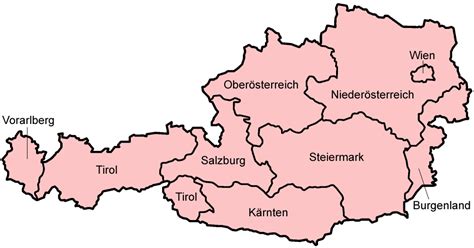 Map Of Austria States Of Austria Online Maps And