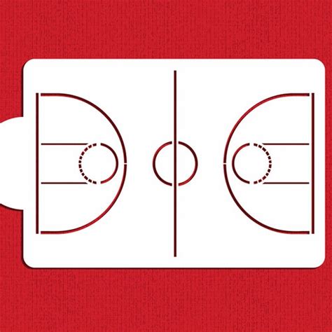 Basketball Court Stencil Printable