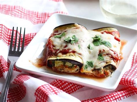 Healthy Recipes Eggplant Lasagna Rolls Recipe