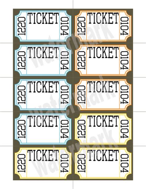 printable drawing tickets at getdrawingscom free for
