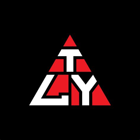 diseño de logotipo de letra de triángulo tly con forma de triángulo monograma de diseño de