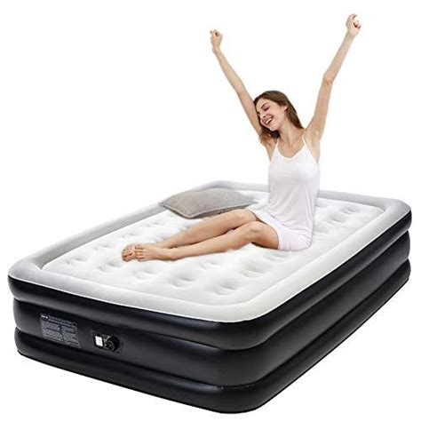 Tuomico Queen Air Mattress Internal Electric Pump Inflatable Airbed