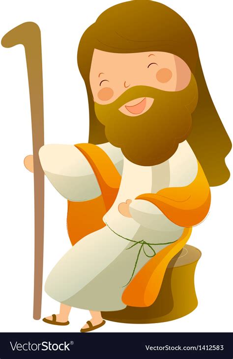Close Up Of Jesus Christ Sitting Royalty Free Vector Image