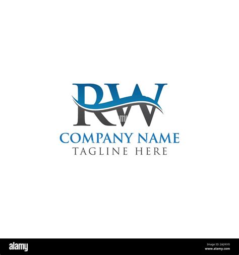 Initial Letter Rw Logo Design Vector Template Rw Letter Logo Design