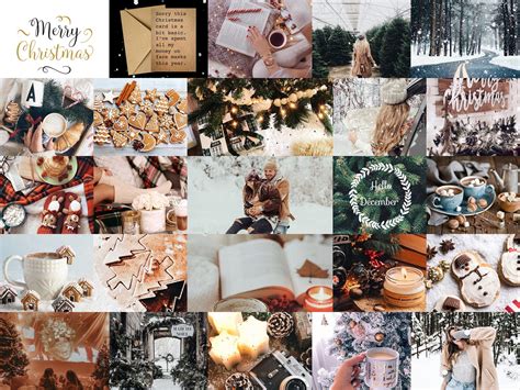 Aesthetic Room Decor Christmas Wall Collage Kit Instant Etsy