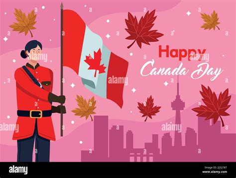 happy canada day card stock vector image and art alamy