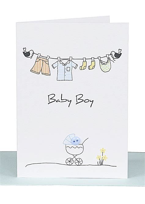 Forgo the envelope and use these as postcards! Baby Boy Gift Card | Lils Greeting Cards Australia