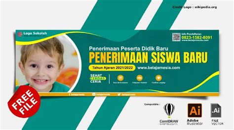 Free Spanduk Download Banner Penerimaan Siswa Baru Paud Gratis Pendidikan Pendidikan Dasar