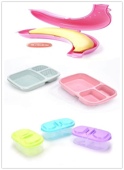 1 Pcs Healthy Plastic Food Container Portable Lunch Box Capacity
