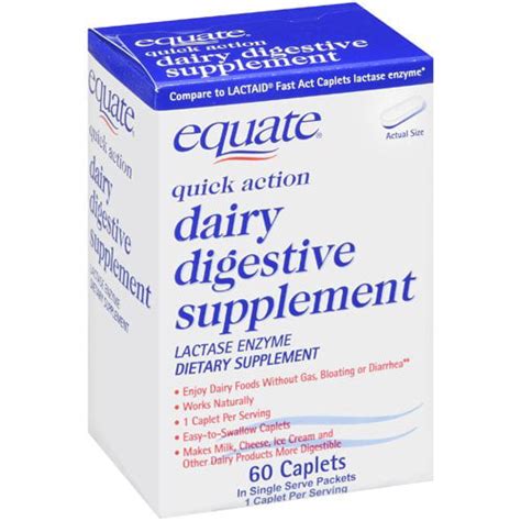 Equate Quick Action Dairy Digestive Supplement 60ct New