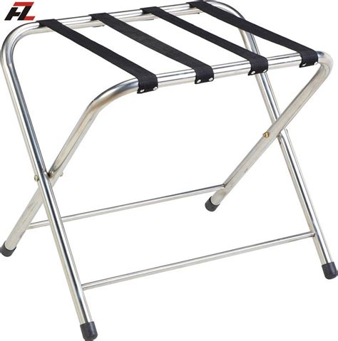 Hotel No Back Stainless Steel Baggage Rack Contemporary Room Luggage