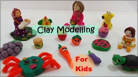 Clay Modelling For Kidsplay Doh Clay Craft Ideas Youtube
