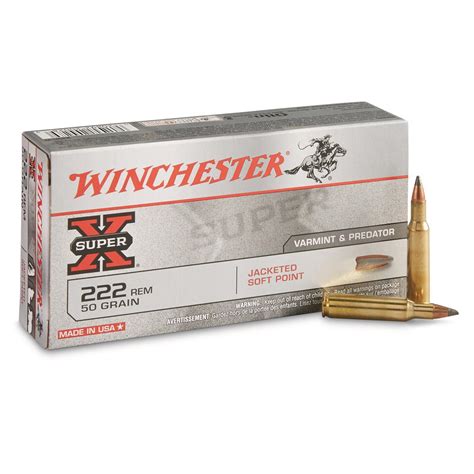 Winchester Super X 222 Remington Jsp 50 Grain 20 Rounds 13974