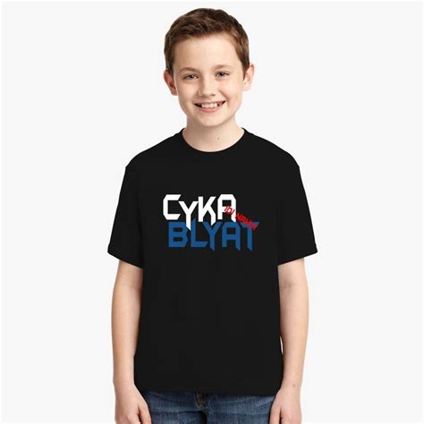 Cyka Blyat Idi Nahui Youth T Shirt Kidozi