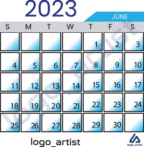 June 2023 Calender Vector Template 26540716 Vector Art At Vecteezy