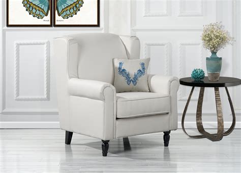 So how can you choose pieces that don't make big demands on your small space is your petite castle and deserves embellishments that make it feel like home. Classic Scroll Arm Faux Leather Accent Chair, Living Room ...