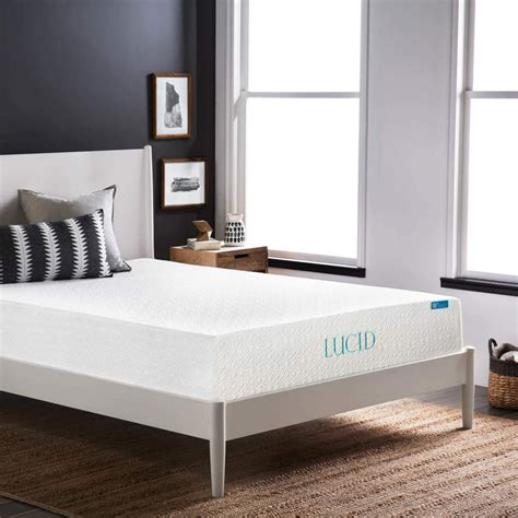 Lucid Comfort Collection 10 Inch Twin Size Plush Gel Memory Foam