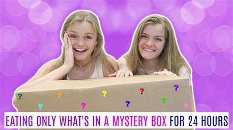 Eating Only Whats In A Mystery Box For 24 Hours Challenge ~ Jacy And