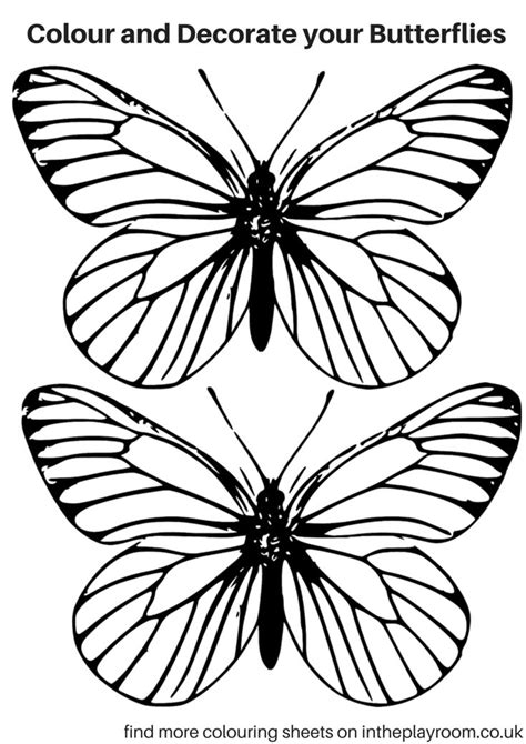 Free printable butterfly colouring pages