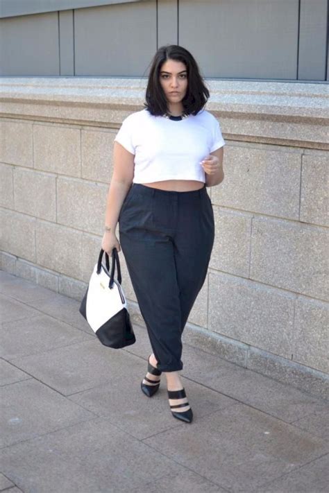 Nadia Aboulhosn Crop Top Nadia Aboulhosn Plus Size Pants For Curvy