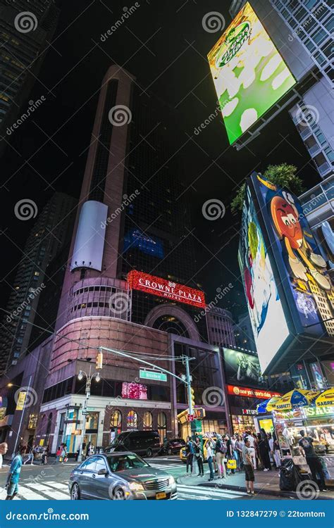 Broadway Avenue At Night In New York City Usa Editorial Stock Image