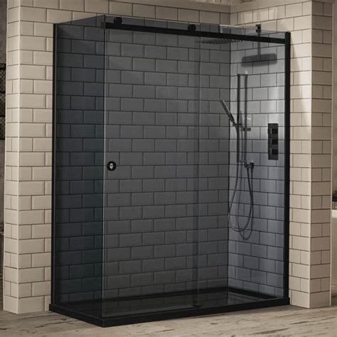 Smoked Glass Shower Enclosure Black Glass Shower