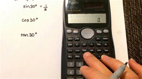 trigonometry calculating  ratio   calculator casio fx