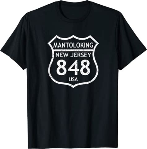 Amazon Com New Jersey Area Code Mantoloking Nj Home State T Shirt