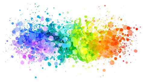 Bright Rainbow Paint Splash Vector Stock Illustration Download Image