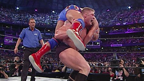 Brock Lesnar Vs Kurt Angle Wrestlemania Xix Youtube
