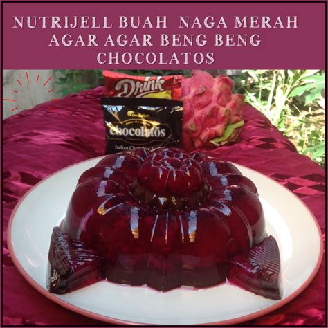 Resep Nutrijell Buah Naga Merah - Agar Agar Beng Beng Chocolatos