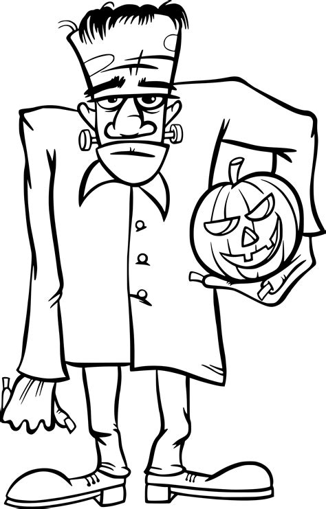 ça Halloween Dessin A Colorier Et Imprimer Gratuit - Coloriage Frankenstein Halloween à imprimer