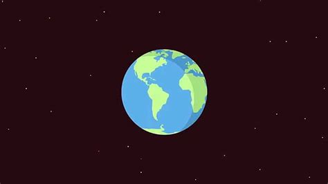 2d Cartoon Animated Rotating Earth After Effect Project Video