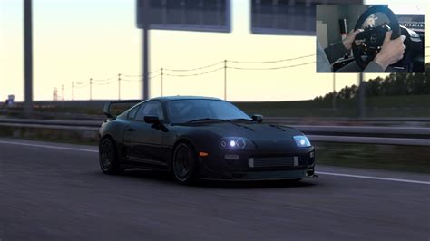 700HP Toyota Supra Hits The Streets Assetto Corsa Traffic Steering