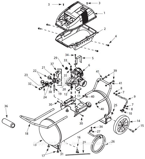 Campbell Hausfeld WL650703 Parts Diagram For Air Compressor Parts