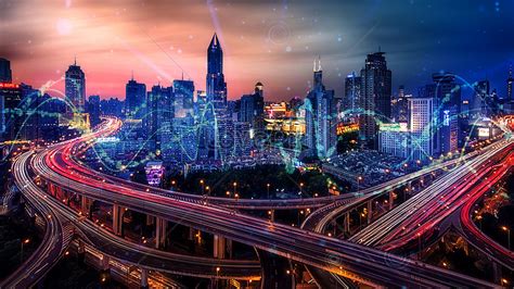 High Tech City Background Creative Imagepicture Free Download