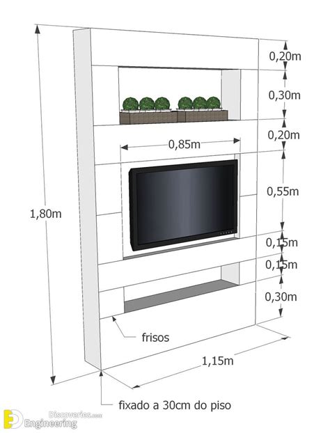 Tv Unit Dimensions And Size Guide Engineering Discoveries Tv Wall